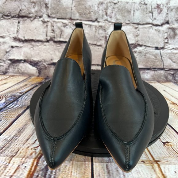 Journee Collection Women's Solid Black Slip On Pointed Toe Ball Heels Size 10 - Picture 2 of 9